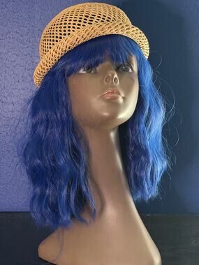 Vintage Woven Straw Mini Bowler Hat — A Tiny Treasure with Big Personality